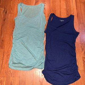 Caslon set/2 blue tank tops size xs